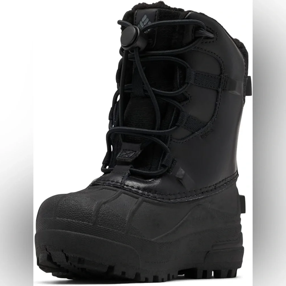 NWT Columbia Youth Bugaboot Celsius Insulated Waterproof Snow Boot, Blk/Graphite